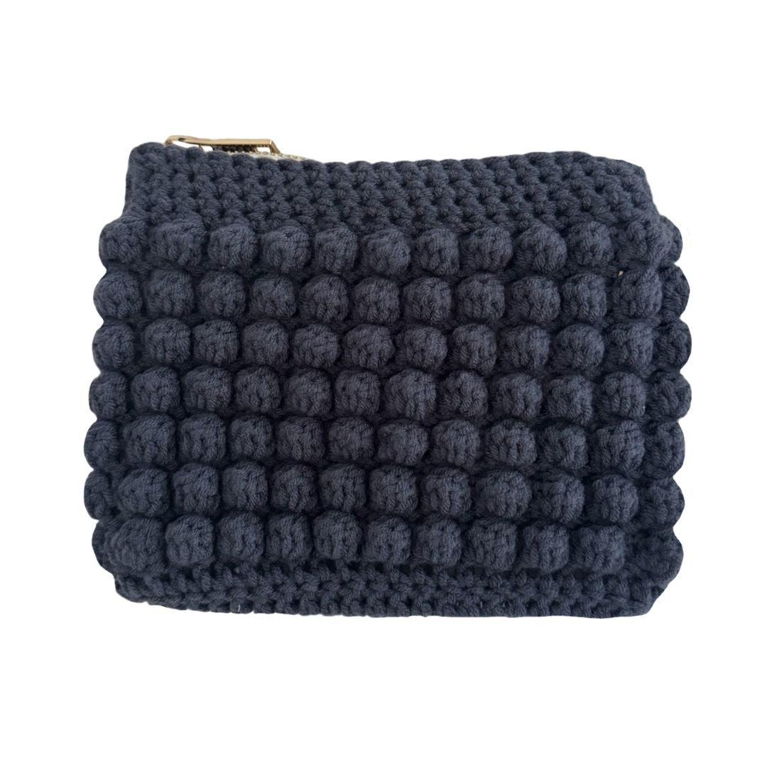 Bobble pouch in midnight blue