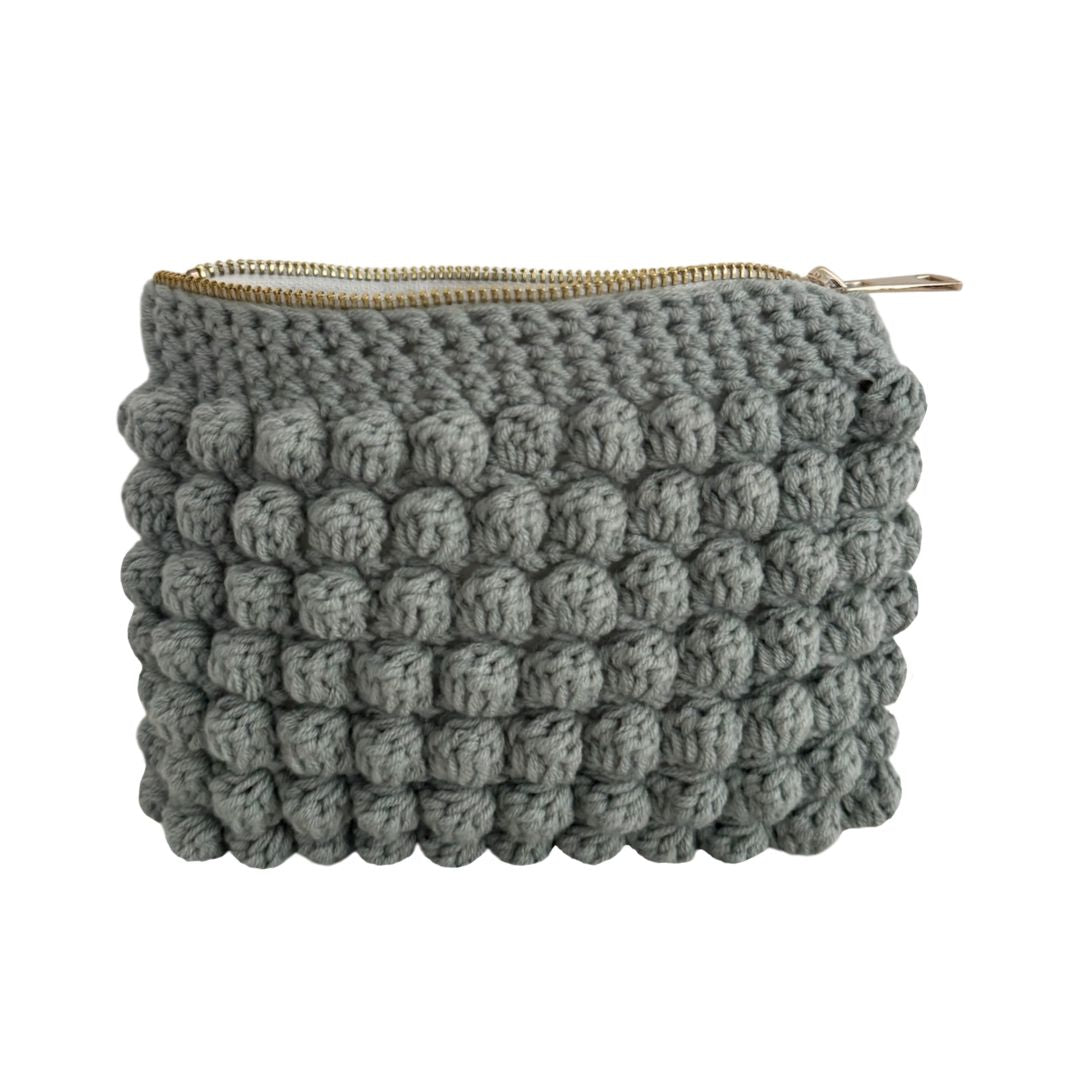 Bobble pouch in grey