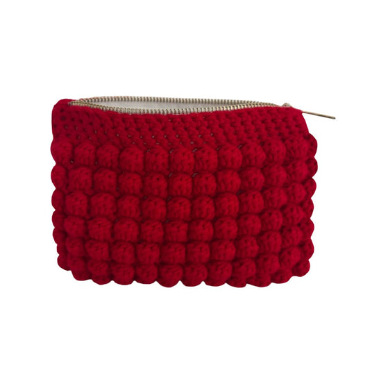 Bobble pouch in red