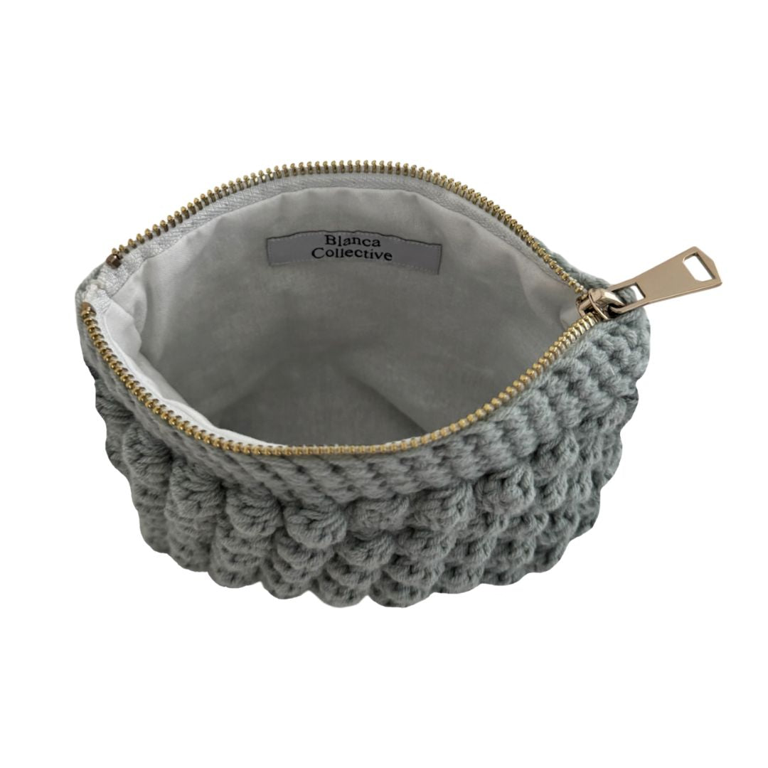 Bobble pouch in grey