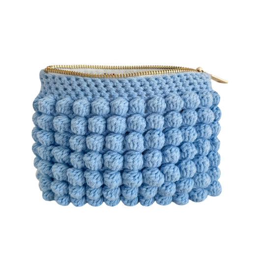 Bobble pouch in blue