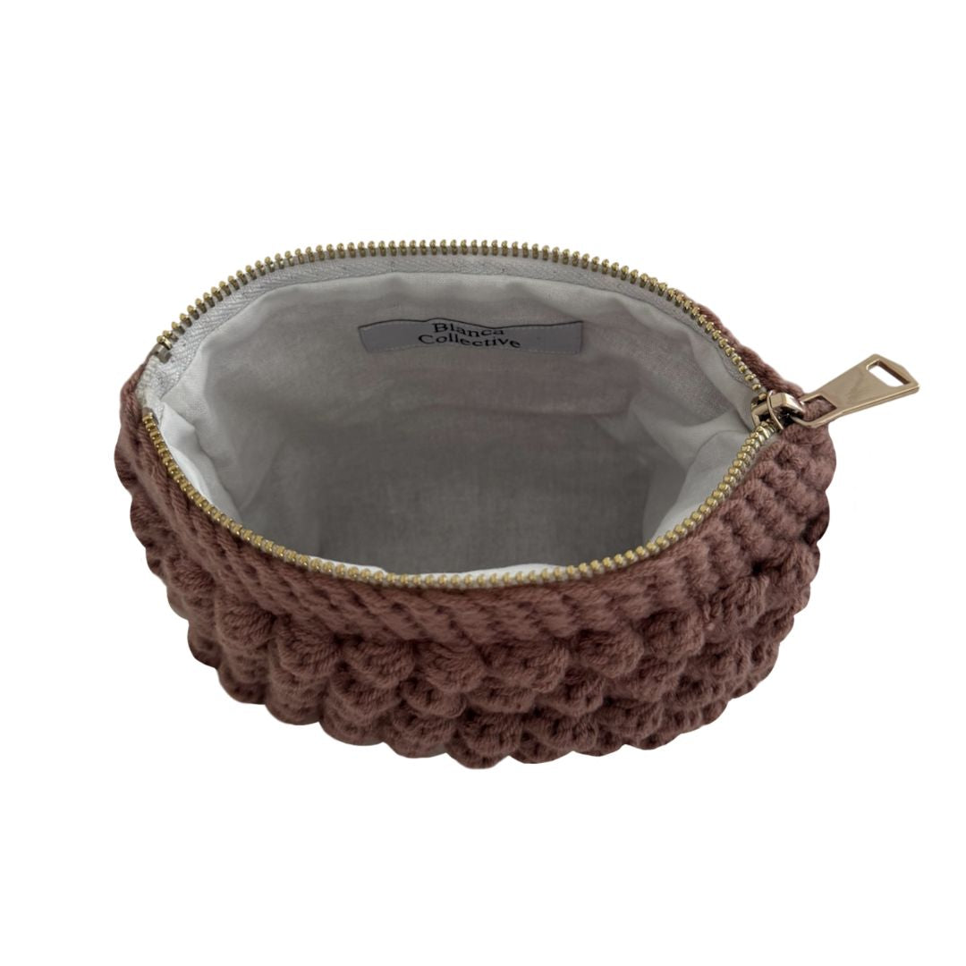 Bobble pouch in chocolate