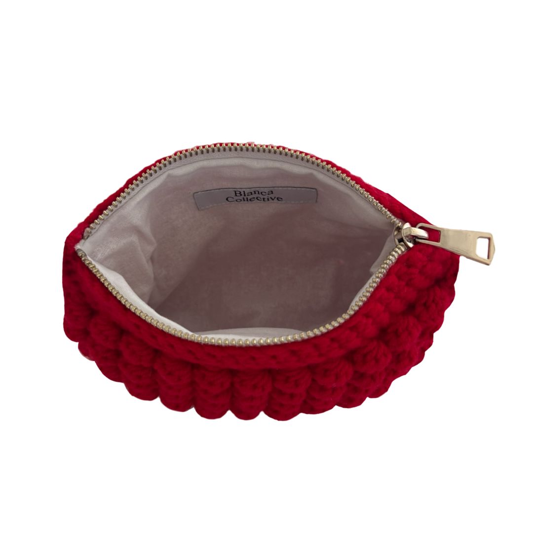 Bobble pouch in red