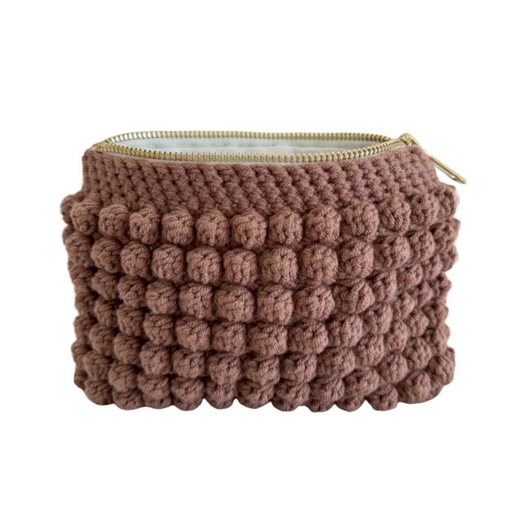 Bobble pouch in chocolate
