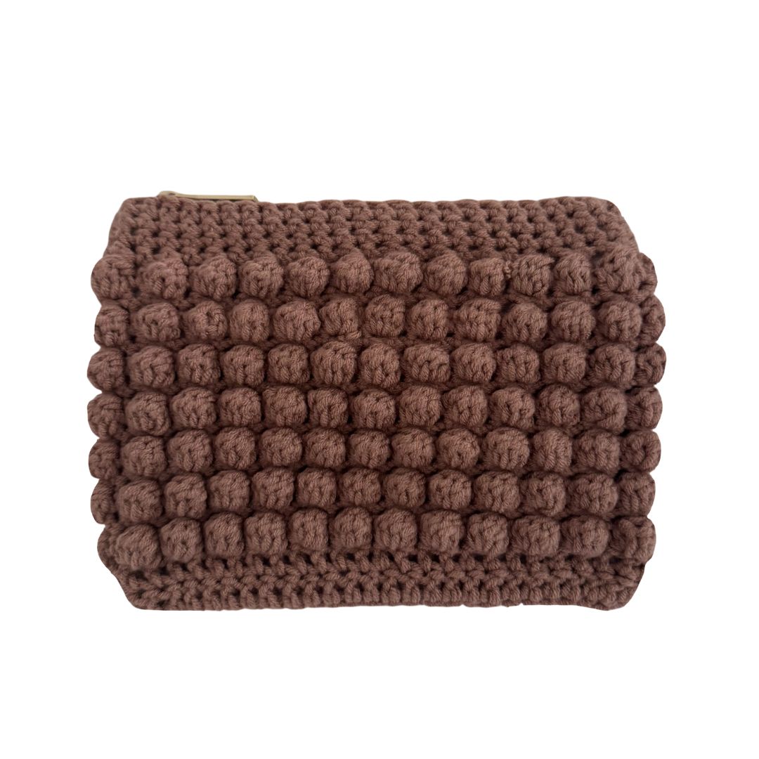 Bobble pouch in chocolate