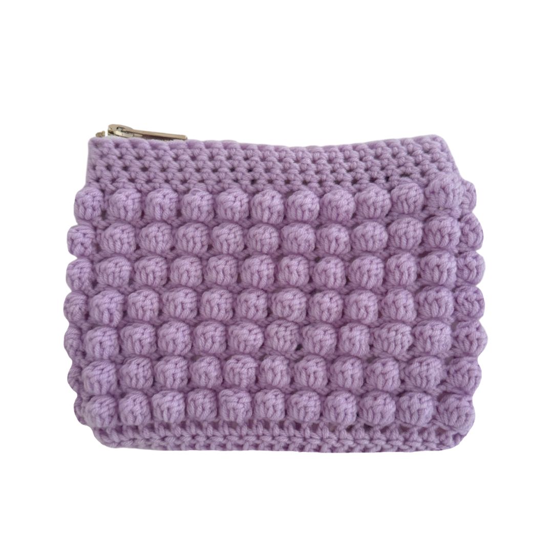 Bobble pouch in lilac