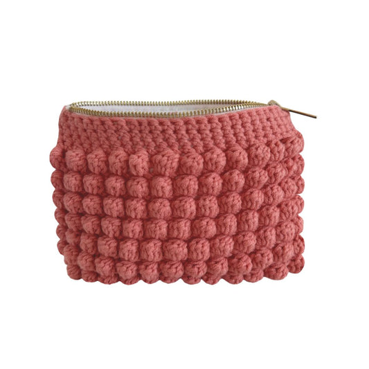 Bobble pouch in rose