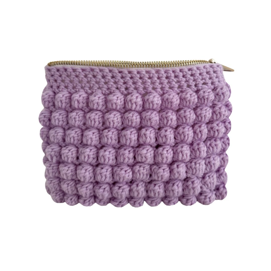Bobble pouch in lilac