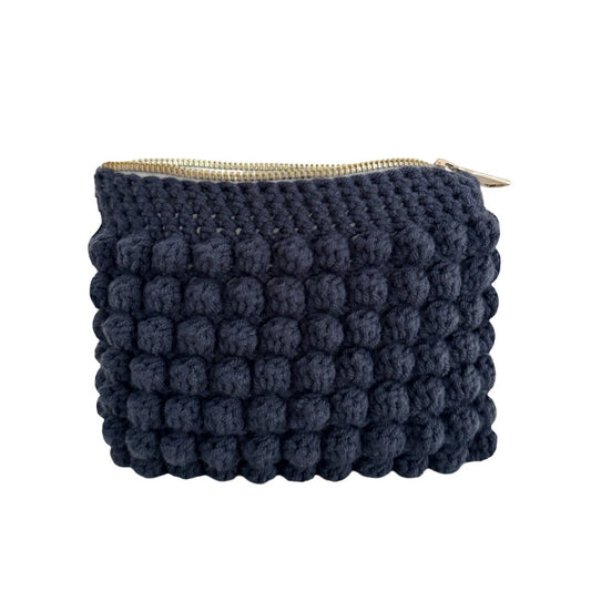 Bobble pouch in midnight blue