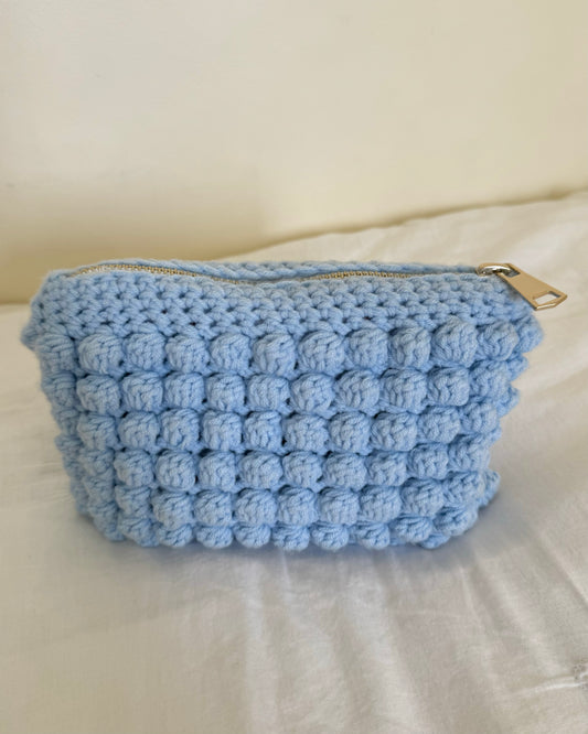 Bobble pouch in baby blue