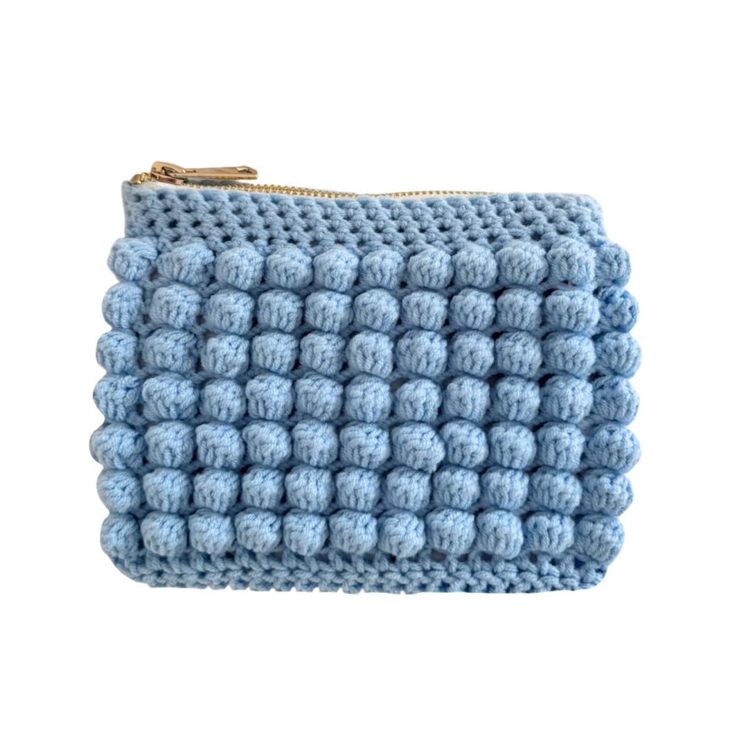 Bobble pouch in blue