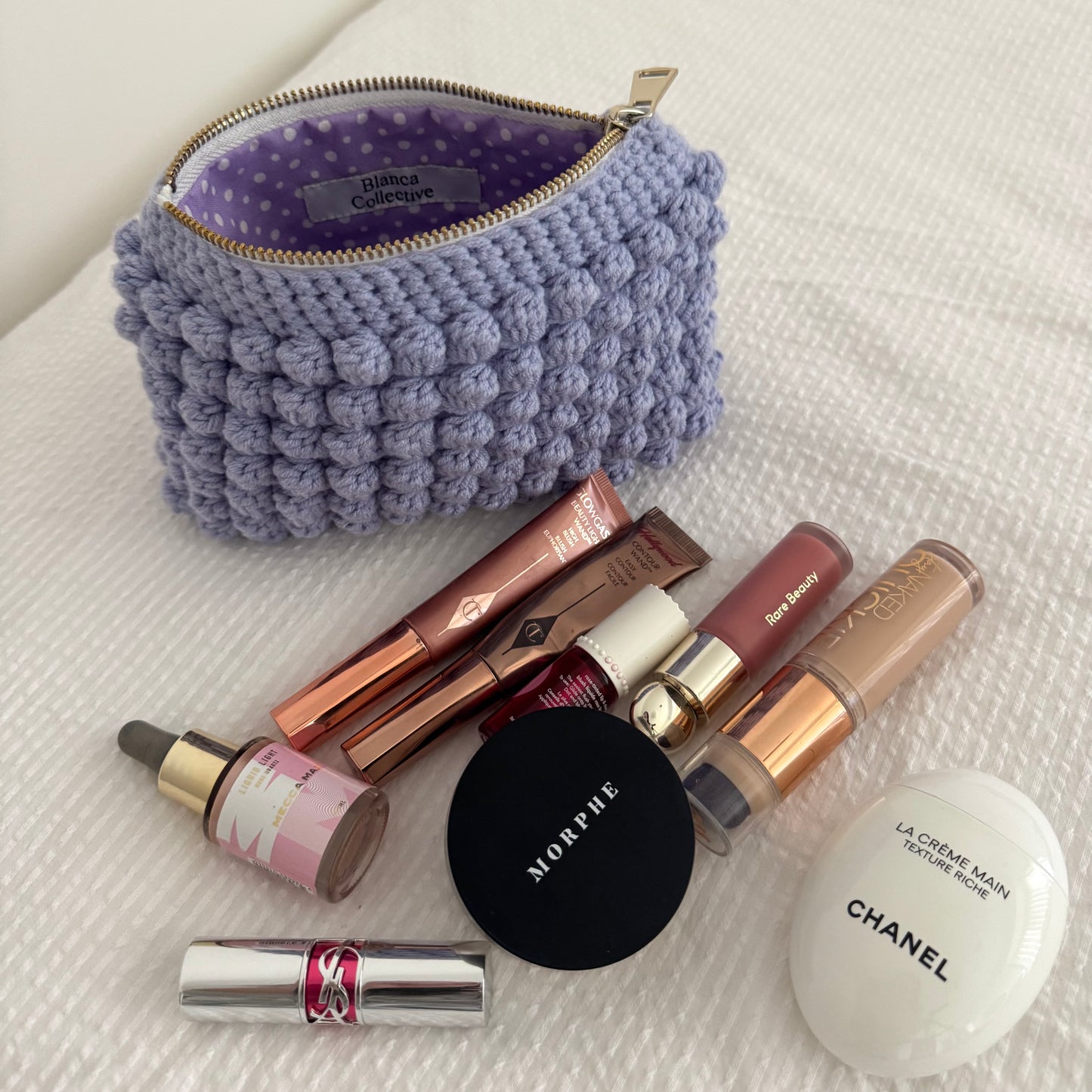 Bobble pouch in lavender