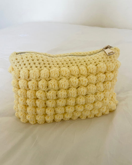 Bobble pouch in yellow